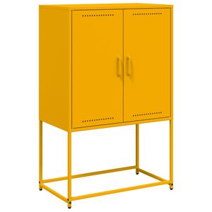 vidaXL Credenza Giallo Senape 68,5x38,5x107 cm in Acciaio