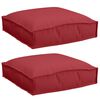 vidaXL Cuscino 2 pz Tessuto Oxford Rosso Vino 40 x 40 x 8 cm