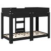 vidaXL Letto a Castello per Bambini Rovere Nero 80 x 160 cm