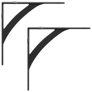 vidaXL Supporti per mensole da parete 2 pz Nero 10 x 10 x 3 cm Acciaio