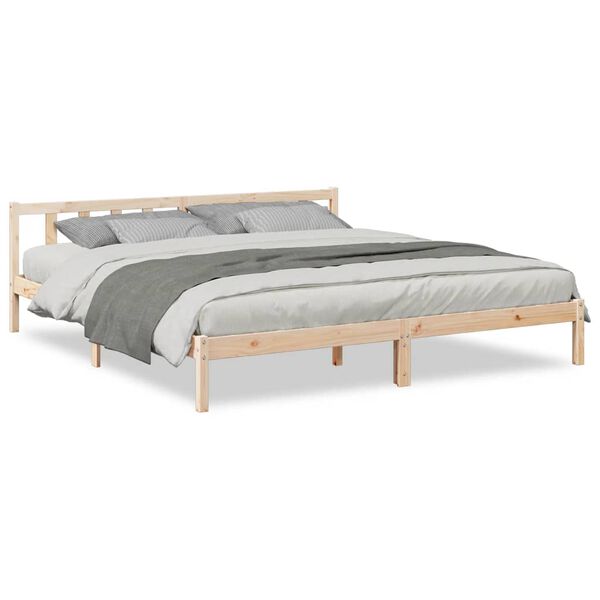 vidaXL Letto Extra Lungo senza Materasso 200x210 cm in Legno di Pino