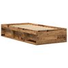 vidaXL Giroletto senza Materasso Legno Antico 75x190 cm in Truciolato