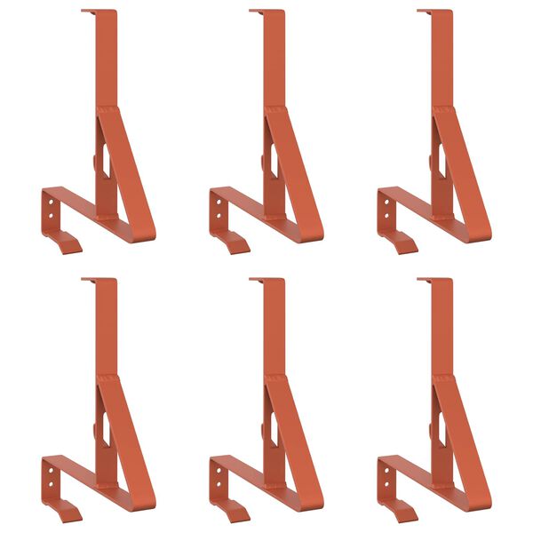 vidaXL Supporto per guardia della neve Rosso 29,5 x 3 x 34,5 cm