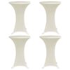 vidaXL Coperture Verticali per Tavolo 4 pz Ø80 cm Crema Elastico