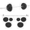 vidaXL Set per Bilanciere da 30 kg