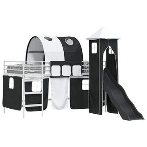 vidaXL Bianco e Nero 107 x 200 cm