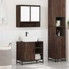 vidaXL Set Mobili da Bagno 2 pz Rovere Marrone in Legno Multistrato