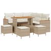 vidaXL Set Divano da Giardino 9 pz Beige polyrattan