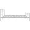 vidaXL Giroletto con Testiera e Pediera Metallo Bianco 193x203 cm