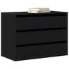 vidaXL Mobile con Cassetti Nero 80 x 41 x 58 cm Legno multistrato