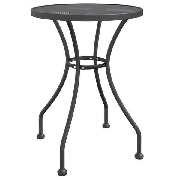 vidaXL Set da Pranzo per Giardino 3pz Rete Metallica Espansa Antracite