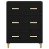 vidaXL Credenza Rovere Nero 69,5 x 34 x 90 cm Legno multistrato