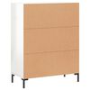vidaXL Credenza 69,5x34x90 cm in Legno Multistrato Bianco Lucido