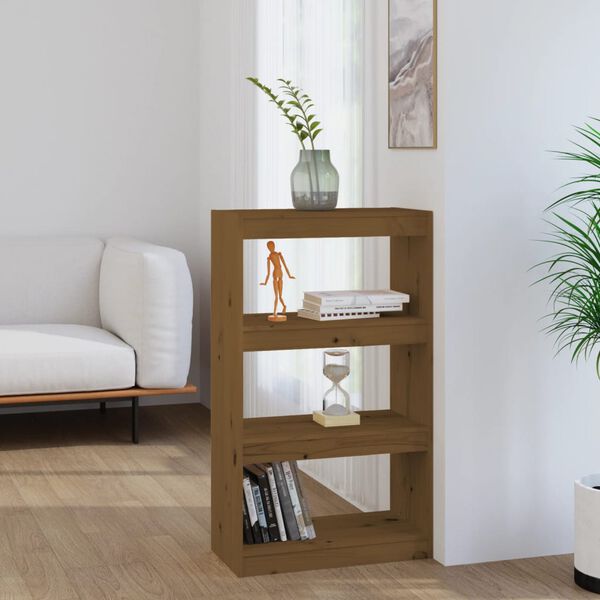 vidaXL Libreria/Divisorio Ambra 60x30x103,5 cm Legno Massello di Pino