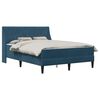 vidaXL Struttura letto con materasso Blu 180 x 200 cm Velluto