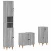 vidaXL Set di armadietti da bagno in 3 pezzi ALKMAAR Sonoma grigio