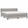 vidaXL Giroletto a Molle con Materasso Grigio Chiaro160x200 cm Tessuto