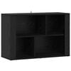 vidaXL Credenza Rovere Nero 80 x 30 x 53 cm Legno ingegnerizzato