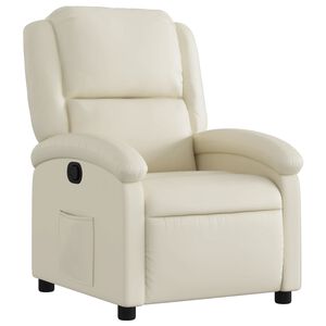vidaXL Poltrona reclinabile in Similpelle Crema