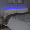vidaXL Testiera a LED Crema 163x16x78/88 cm in Similpelle
