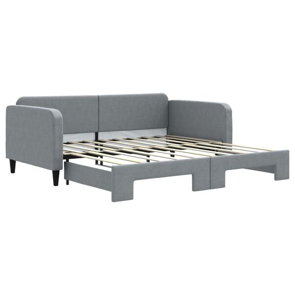 vidaXL Divano Letto con Letto Estraibile Grigio Chiaro 90x190 Tessuto