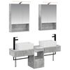 vidaXL Set di Armadi da Bagno 5 pz Grigio Cemento Legno ingegnerizzato