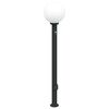 vidaXL Lampada a paletto con sensore e presa 120 cm Nera IP44