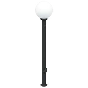 vidaXL Lampada a paletto con sensore e presa 120 cm Nera IP44
