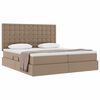 vidaXL Letto con contenitore e materasso Cappuccino 200 x 200 cm