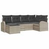 vidaXL Set di divani 6 pz Grigio chiaro polyrattan