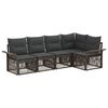 vidaXL Set Divano da Giardino 5 pz Grigio polyrattan