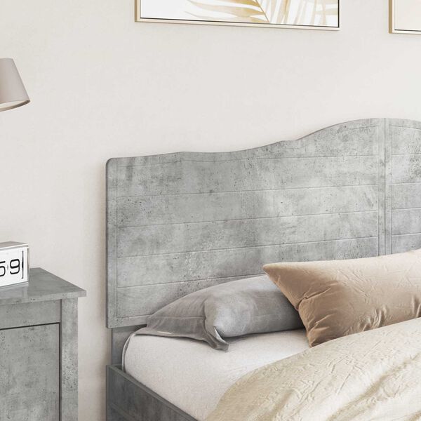vidaXL Testiera Grigio cemento 200 cm Legno multistrato