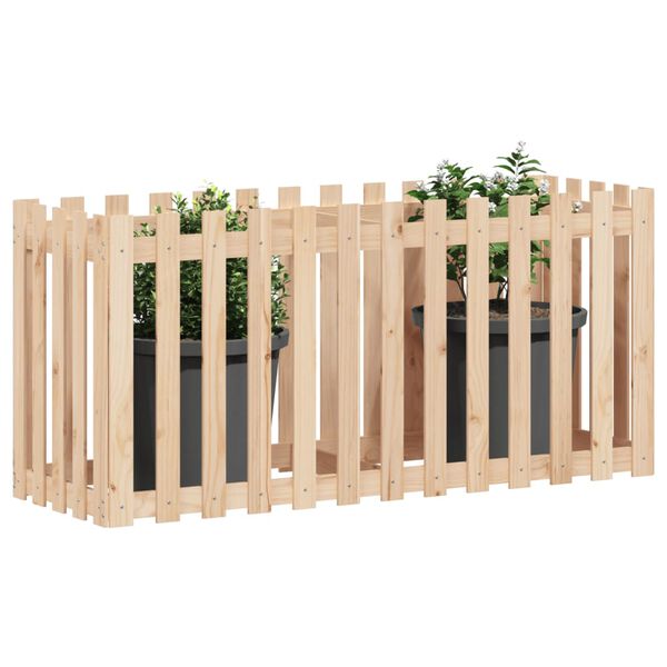 vidaXL Fioriera Rialzata Giardino a Recinzione 150x50x70cm Legno Pino