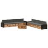 vidaXL Set di divani da esterno 9 pz Naturale e Antracite Poliestere