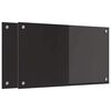 vidaXL Schienale da cucina 2 pz Nero 70 x 40 cm vetro temperato
