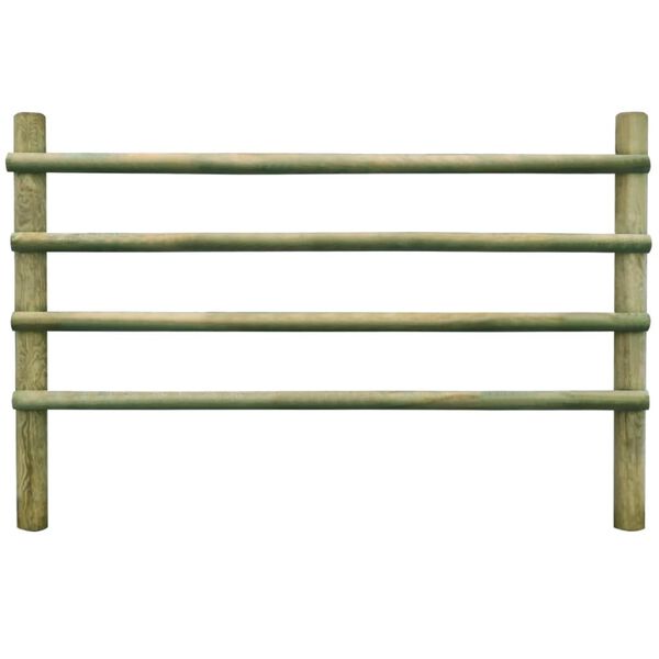 vidaXL Recinzione da Giardino in Legno di Pino Impregnato 6 m