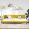 vidaXL Cornice del letto ad angolo Giallo 100 cm x 200 cm Velluto