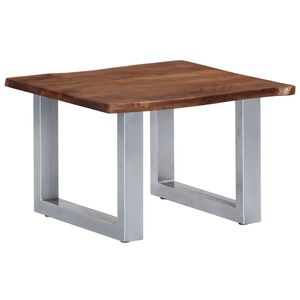 vidaXL Tavolino da Salotto con Bordi Vivi 60x60x40 cm Massello Acacia
