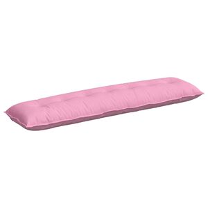 vidaXL Cuscino per Schiena Rosa 200 x 19 x 50 cm Tessuto