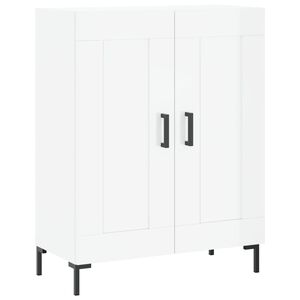 vidaXL Credenza 69,5x34x90 cm in Legno Multistrato Bianco Lucido