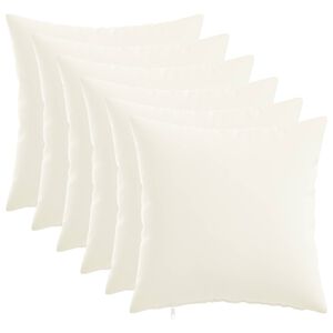 vidaXL Federa 6 pz HEERLEN Bianco 30 x 30 cm Tessuto
