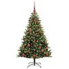 vidaXL Albero di Natale Artificiale Pieghevole 150 LED Verde 120 cm