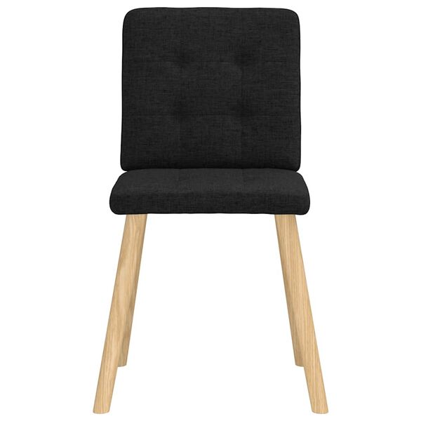 vidaXL Sedie da Pranzo 2 pz Nere in Tessuto