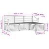 vidaXL Set divani 4 pcs Naturale Legno di Acacia Massello