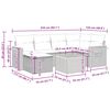 vidaXL Set Divani da Giardino 7 pz con Cuscini Beige in Polyrattan