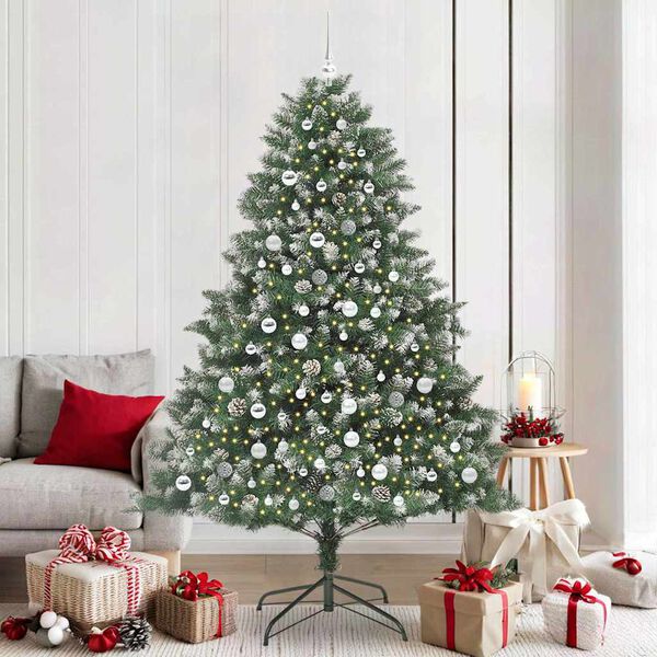 vidaXL Albero di Natale artificiale con 300 LED Verde 210 cm