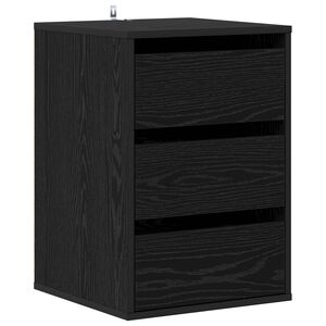 vidaXL Mobile con Cassetti con cassetto Rovere Nero 41 x 40 x 58 cm