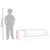 vidaXL Divano per Bambini Grigio 80x45x30 cm in Similpelle
