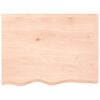 vidaXL Ripiano a Parete 80x60x(2-4) cm Massello Rovere Non Trattato