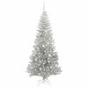 vidaXL Albero di Natale con 300 LED con supporto Argento 210 cm PET